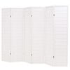 vidaXL Folding 6-Panel Room Divider Japanese Style 240x170 cm White