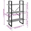 vidaXL Bookshelf Concrete Grey 80x30x105 cm Engineered Wood
