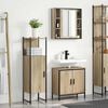 vidaXL Bathroom Furniture Set with Shelf 3 pcs Brown 60 x 30 x 60 cm