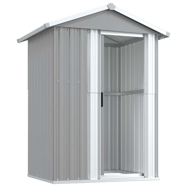 vidaXL Garden Shed Grey 126x97.5x177 cm Galvanised Steel