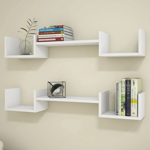 Homemania Wall Shelf Life 107.2x22x17cm White