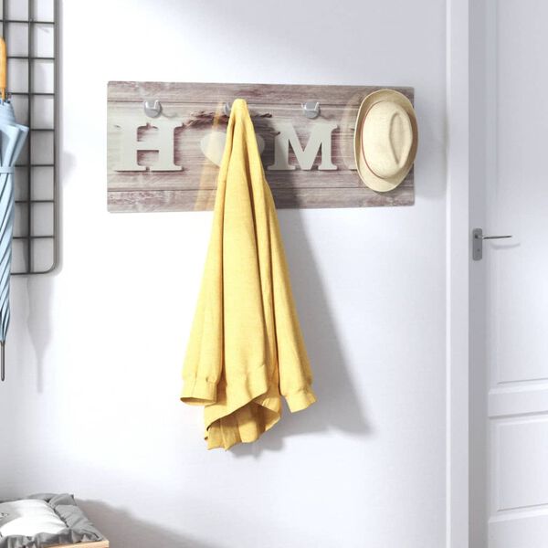 vidaXL Wall Mounted Coat Rack 80x30 cm Tempered Glass Home