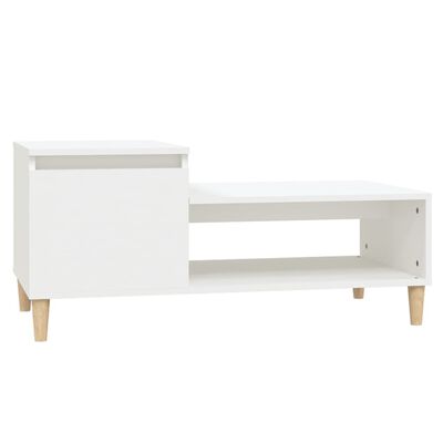 vidaXL Coffee Table White 100x50x45 cm Engineered Wood