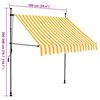 vidaXL Manual Retractable Awning with LED 100 cm White and Orange