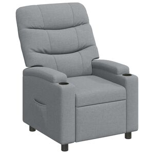 vidaXL Recliner Chair Light Grey 75 x 93 x 102 cm Fabric