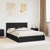 vidaXL Storage Bed with Headboard Black 150 x 200 cm Engineered Wood