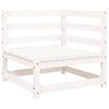 vidaXL Garden Sofa 2-Seater White Solid Wood Pine
