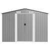 vidaXL Garden Shed 257x580x181 cm Metal Grey