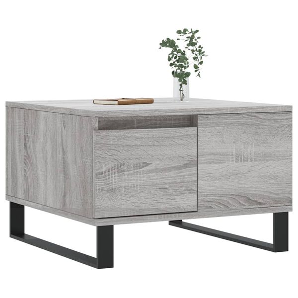 vidaXL Coffee Table Grey Sonoma 55x55x36.5 cm Engineered Wood