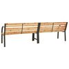 vidaXL Twin Garden Bench 225 cm Solid Wood Fir