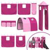 vidaXL Kids'Loft Bed Frame Black and Pink 79.5 x 200 cm Metal