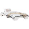 vidaXL Bed Frame White 75 x 190 cm Solid Pine Wood