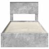 vidaXL Storage Bed Concrete Grey 90 x 200 cm Engineered Wood