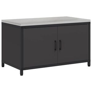 vidaXL Kitchen Storage Cabinet HATTEM Black 90 x 50 x 53 cm Steel