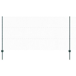 vidaXL Welded Wire Fence 10 x 1.2 m (W x H) PVC-Coated Steel Green