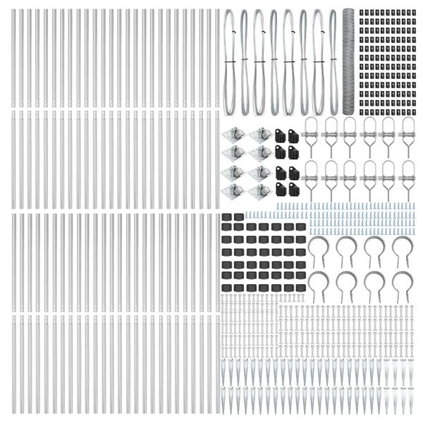 vidaXL Fence Post Silver 100 x 1.2 m (36 mm mesh) Steel