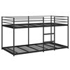 vidaXL Bunk Bed without Mattress Black 90x200 cm Steel