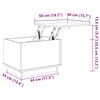 vidaXL Coffee Table Grey 40x50x35 cm Solid Wood Pine