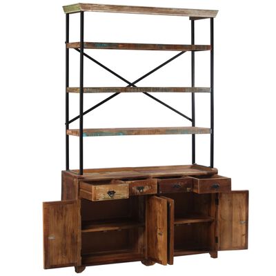 vidaXL Sideboard with Shelves Solid Reclaimed Wood 120x35x200 cm