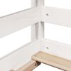 vidaXL Loft Bed with Ladder and Roof without Mattress White 90x200 cm