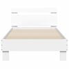 vidaXL Bed Frame without Mattress with Headboard White 75x190 cm Small Single
