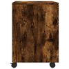 vidaXL Mobile File Cabinet with Wheels Smoked Oak 45x38x54 cm Engineered Wood
