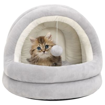 vidaXL Cat Bed 40x40x35 cm Grey and Cream