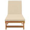 vidaXL Sun Lounger Reclining Brown 63 x 199 x 85cm Solid Acacia wood