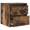 vidaXL Wall-mounted Bedside Cabinets 2 pcs Smoked Oak 38x34x40 cm