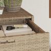 vidaXL Garden Storage Cabinet Beige 105x55x113 cm Poly Rattan