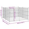 vidaXL Outdoor Dog Kennel 300x300x185 cm