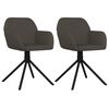 vidaXL Swivel Dining Chairs 2 pcs Dark Grey Velvet