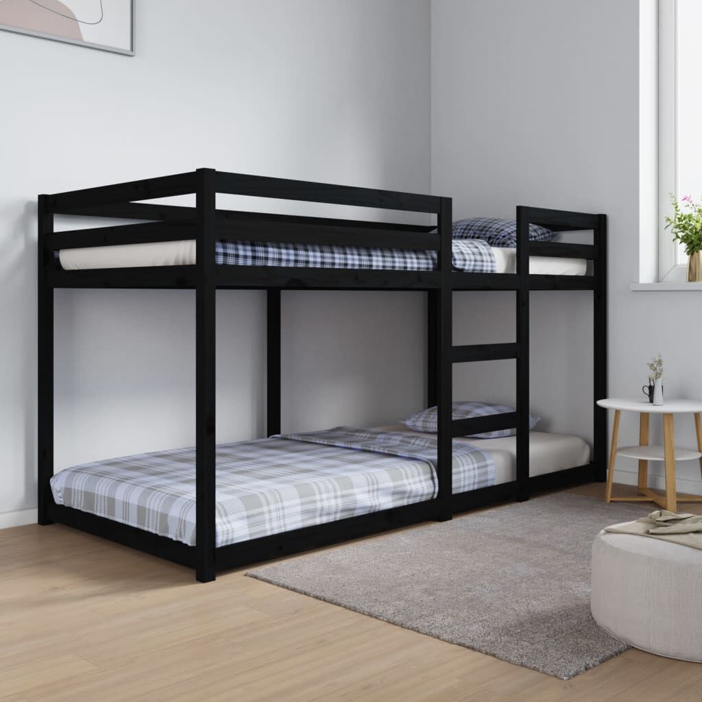 Black wood bunk beds outlet twin over full