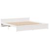 vidaXL Bed Frame with Headboard without Mattress White 200x200 cm
