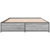 vidaXL Bed Frame without Mattress Grey Sonoma 150x200 cm King Size