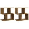 vidaXL Bedside Cabinets 2 pcs Smoked Oak 50x30x51,5 cm Engineered Wood