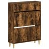 vidaXL Shoe Cabinet DELFT 78 x 24 x 103 cm Engineered Wood Smoked Oak