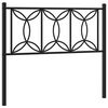 vidaXL Metal Replace Headboard Black 107 cm