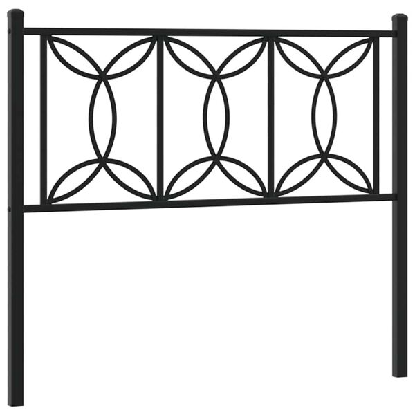 vidaXL Metal Replace Headboard Black 107 cm