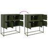 vidaXL Sideboard Olive Green 100.5x39x107 cm Steel