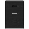 vidaXL Bedside Cabinet Black Oak 38x35x55 cm Engineered Wood