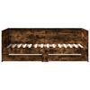 vidaXL Daybed with Drawers without Mattress Smoked Oak 90x200 cm
