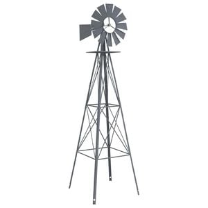 vidaXL Windmill Grey 84 x 68 x 245 cm Iron