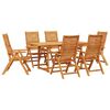 vidaXL Garden Dining Set Folding 7 pcs Brown Solid acacia wood