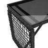 vidaXL Outdoor Table Black 80 x 40 x 40 cm PE Rattan and Glass