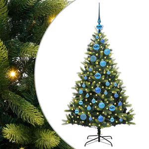 vidaXL Artificial Hinged Christmas Tree 150 LEDs Green 120 cm
