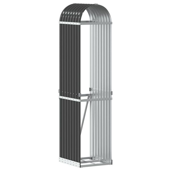 vidaXL Log Holder Anthracite 40x45x170 cm Galvanised Steel