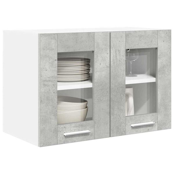 vidaXL Hanging Cabinet Concrete Grey 60 x 31 x 40 cm Engineered Wood