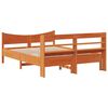 vidaXL Bed Frame with Headboard Wax Brown 140x190 cm Solid Wood Pine