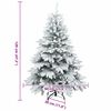 vidaXL Artificial Christmas Tree with 150 LEDs Green 120 cm PE and PVC